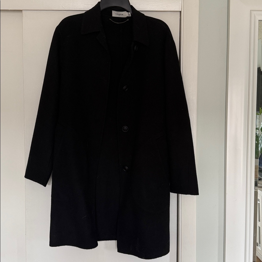 Coach Black Jacket with Gold Accents